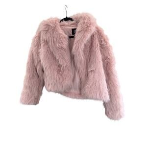 Fuzzy Faux Fur Light Pink Children’s Jacket